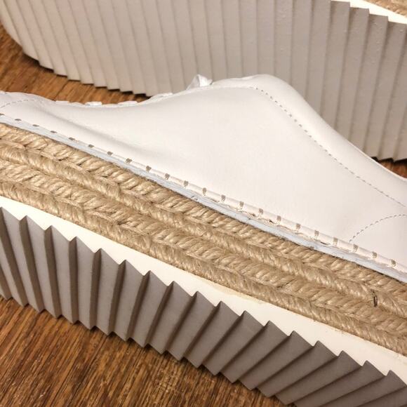 Rag & Bone Kent Espadrille in White with Jute Platform Size 9 (39) - Picture 9 of 15